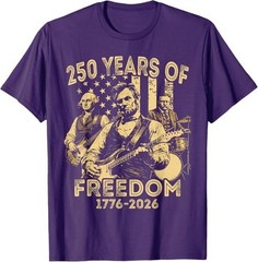 Abraham Lincoln Playing Guitar 4th July 250th Anniversary T-Shirt