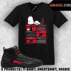 Shirt Match AJ 12 Bloodline 2026 Sneaker Matching Tee Sneakerhead S Dog T-Shirt