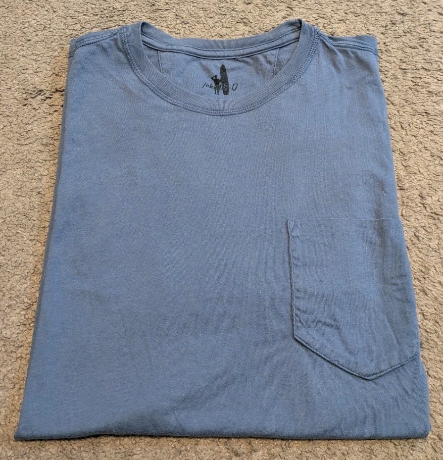 johnnie-o Eagle Oaks Golf & Country Club Tyler Blue Cotton T-Shirt JMST2200 Mens