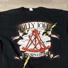 Vintage Billy Joel Shirt Adult XL Black Storm Front Only The Good Die Young