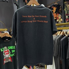 90s Goodfellas Never Rat Aged T-Shirt Black M