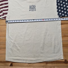 Vintage 1995 Genuine All American Antique Person Stars Stripes T-Shirt – Size XL