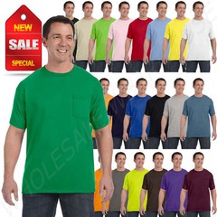 Hanes Mens Authentic Pocket T-Shirt 100% Cotton ComfortSoft Big 2X-3XL H5590