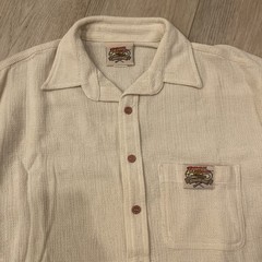 VTG 90s Indiana Jones Adventure Wear Creme / Tan Waffle Knit Cotton Made In USA