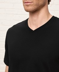 NWOT-Pact-Men’s Organic SoftSpun Essential V-Neck Tee-Black- Size (LARGE)