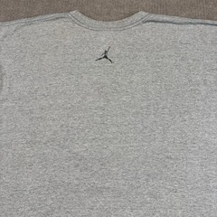 Vintage 2001 NIKE AIR JORDAN 1 WINGS CO.JP JAPAN METALLIC SILVER GRAY T SHIRT L