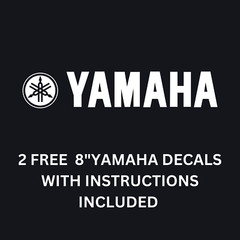 Yamaha Motorcycle Racing T-Shirt with 2 FREE Vinyl Decals, Sleeve Logo Motocross