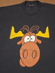 Vintage Taco Bell T-Shirt Black Single Stitch 1993 Bullwinkle Moose Size XXL