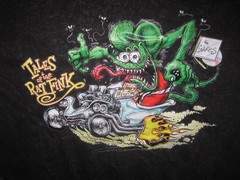 *NEW* SADIES ~ TALES OF RAT FINK T SHIRT XL DISTRESSED BLACK W/TAG Free Ship