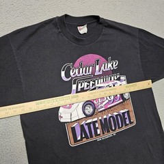 Cedar Lake Speedway Race track Wisconsin USA Shirt XL T-shirt VTG Single Stitch