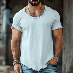 Men’s Sport Short Sleeve Round Neck T-Shirt Classic Casual Slim Fit Shirts