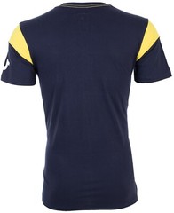 $79 TRUE RELIGION Navy SQUARE FOOTBALL Short Sleeve Designer Graphic T-shirt NWT