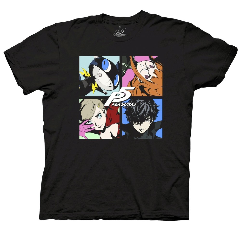 Persona 5 Character Four Up Officially Licensed Adult T-Shirt