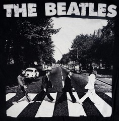 BEATLES Abbey Road t shirt XL official Apple Black White John Paul George Ringo