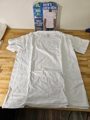 XL / X-LARGE – WHITE – 6 PACK – Kirkland Signature Men’s Crew Neck Cotton Shirts