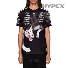 Y-3 F1 DRVR Short-Sleeve Jersey ‘Black’ Men KQ9844 New Size