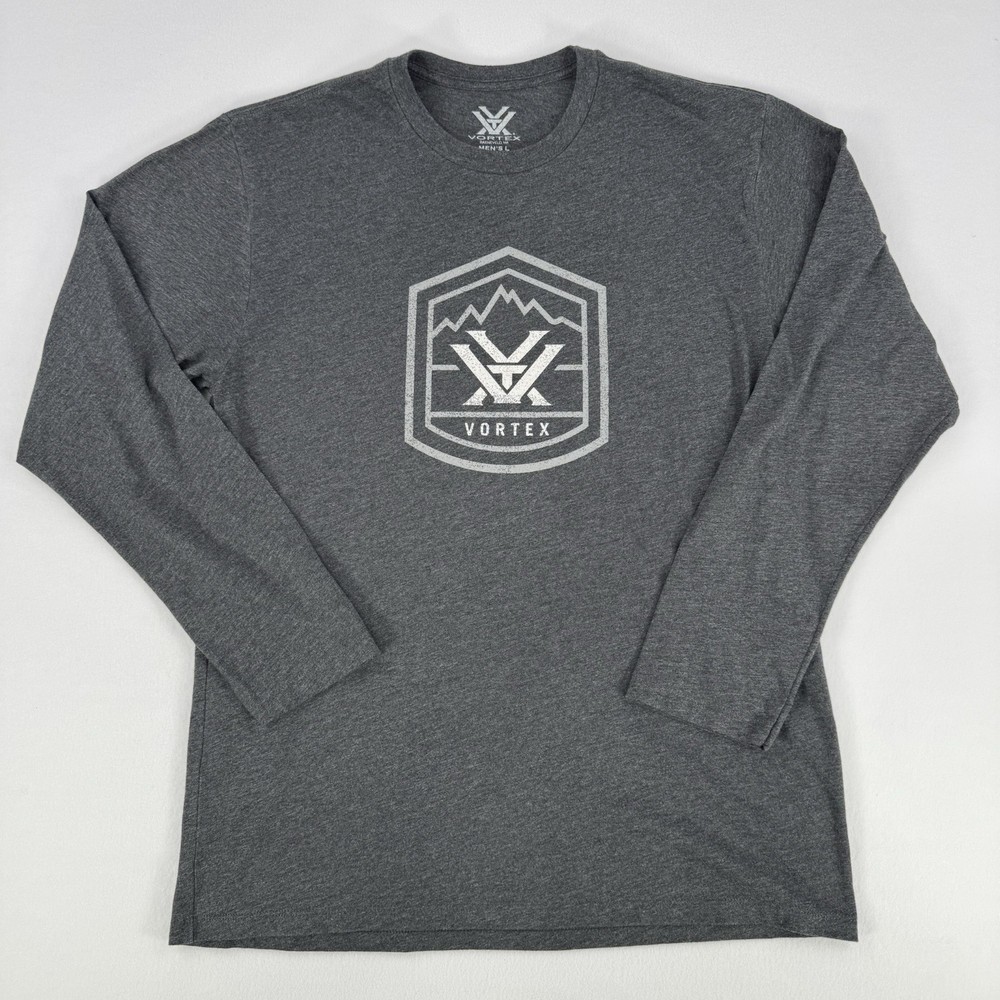 Vortex Optics Shirt T-Shirt Men’s LargeGray Long Sleeve Logo Lightweight