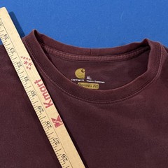 Carhartt Short-Sleeve T-Shirt Men’s XL Plum Worn/Fade Chest Pocket Grunge Stoner