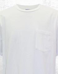 Men’s Seasalt Cotton Crew Neck Chest Pockets T-shirt White Salt Cyan (Defect)
