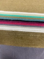 Vintage Hang Ten T Shirt Mens Small Multicoloured Striped Logo Casual Surf Skate