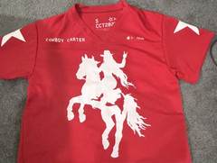 Cowboy Carter CCT2025 Tour Graphic Print Mesh Jersey V-Neck T-Shirt Red S