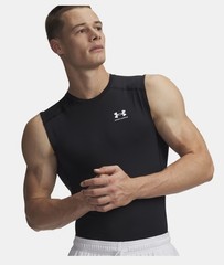 Under Armour Men’s HeatGear Compression Sleeveless Tank Black Sz. M NWT