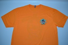 Juana’s Pagodas & Sailors’ Grill Tee Shirt Bright Orange Navarre Florida Size Lg