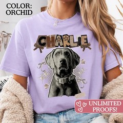 Custom Dog Comfort Tee Personalized Pet Lover Gift