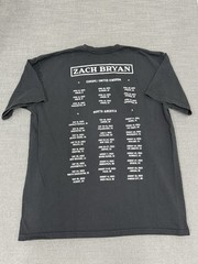 Zach Bryan Burn Burn Burn Tour Band Tee Merch Black Shirt Size Large