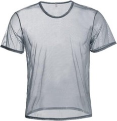 Zonbailon Mens Mesh Fitted Shirt Black Short Sleeve Through Muscle T-Shirts