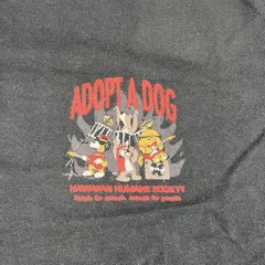 Crazy Shirt Mens Medium Black Adpot A Dog Preowned