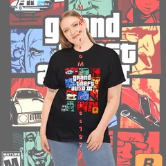 Grand Theft Auto III GTA 3 Box Art Design Black T-Shirt S-5XL Retro Tee Free S&H