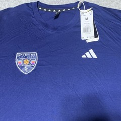 adidas Mens Cotton Jersey T-Shirt M Sporting City West Soccer Blue IC7441