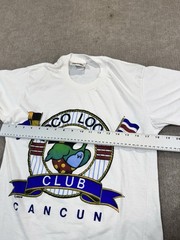 Vtg Poco Loco Club Cancun TShirt Mens Med Graphic Holiday Mexico 90s Retro Beach