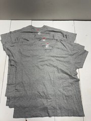 Hanes 4 Pack Gray Basic Short Sleeve T Shirts Mens Size 3XLT