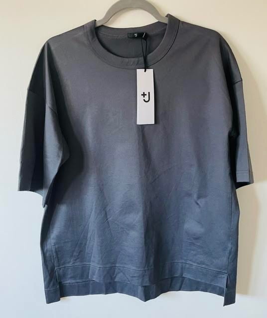 Uniqlo JW Anderson WomenDark Gray Supima Cotton Crew Neck Oversized T-Shirt SZ S