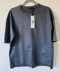 Uniqlo JW Anderson WomenDark Gray Supima Cotton Crew Neck Oversized T-Shirt SZ S
