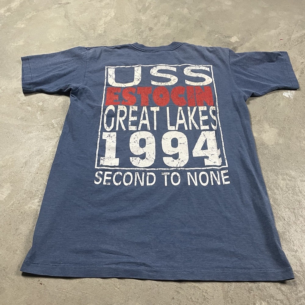 Vintage US Navy USS Estocin Ship Great Lakes 1994 Men’s M Military 90s