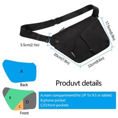OSOCE Anti Theft Crossbody Bags Sling Bag for Women Men Waterproof Wander Bag…