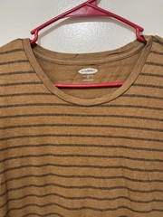 Old Navy men’s Shirt Large Striped Short Sleeves Pre-owned XL Soft Washed