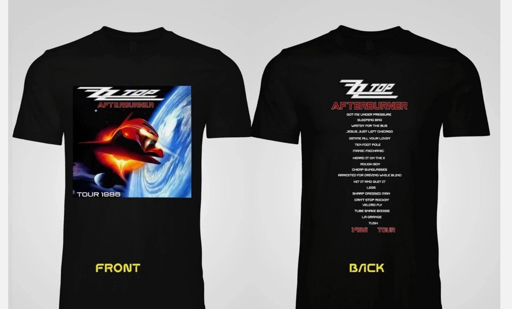 ZZ TOP BAND AFTERBURNER CONCERT TOUR 1996 T Shirt Full Size S-5XL