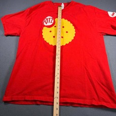 NCAA Ritz Cracker T-Shirt – X-Large Red College Football Good Condition! Mens XL