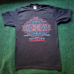 Vtg 90s Colorado Shirt Mens Medium Wild West Cats Aztec Graphic Tee 90s USA