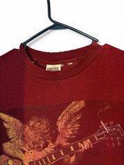 Vintage Y2K Electric Cherub Angel Guitar T Shirt XL Tultex Thrashed Grunge USA