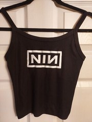 Nine inch nails crop top nine inch nails tank top Ribbed Hand Cropped xs -2xl