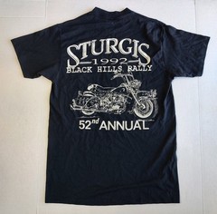 Vtg 90s Harley Davidson 3D Emblem Eagle T Shirt Mens L 1992 Black Hills Rally
