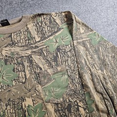 Vintage Ace Sportswear Shirt Mens 2XL Long Sleeve TreBark Camo Hunting USA 90s
