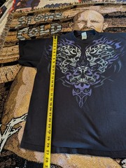 VTG Y2K Delta Pro Weight Tribal Skull Shirt XL Rare Streetwear Tough Grunge