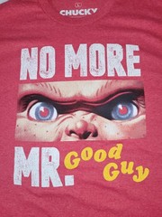 Chucky Mens Size Large No More Mr Nice Guy Child’s Play Red Short Sleeve Tshirt