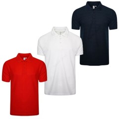 3 / 4 Pack Men’s Plain T-Shirt Short Sleeve Pique Polo Tee Top Multi Set M-2XL